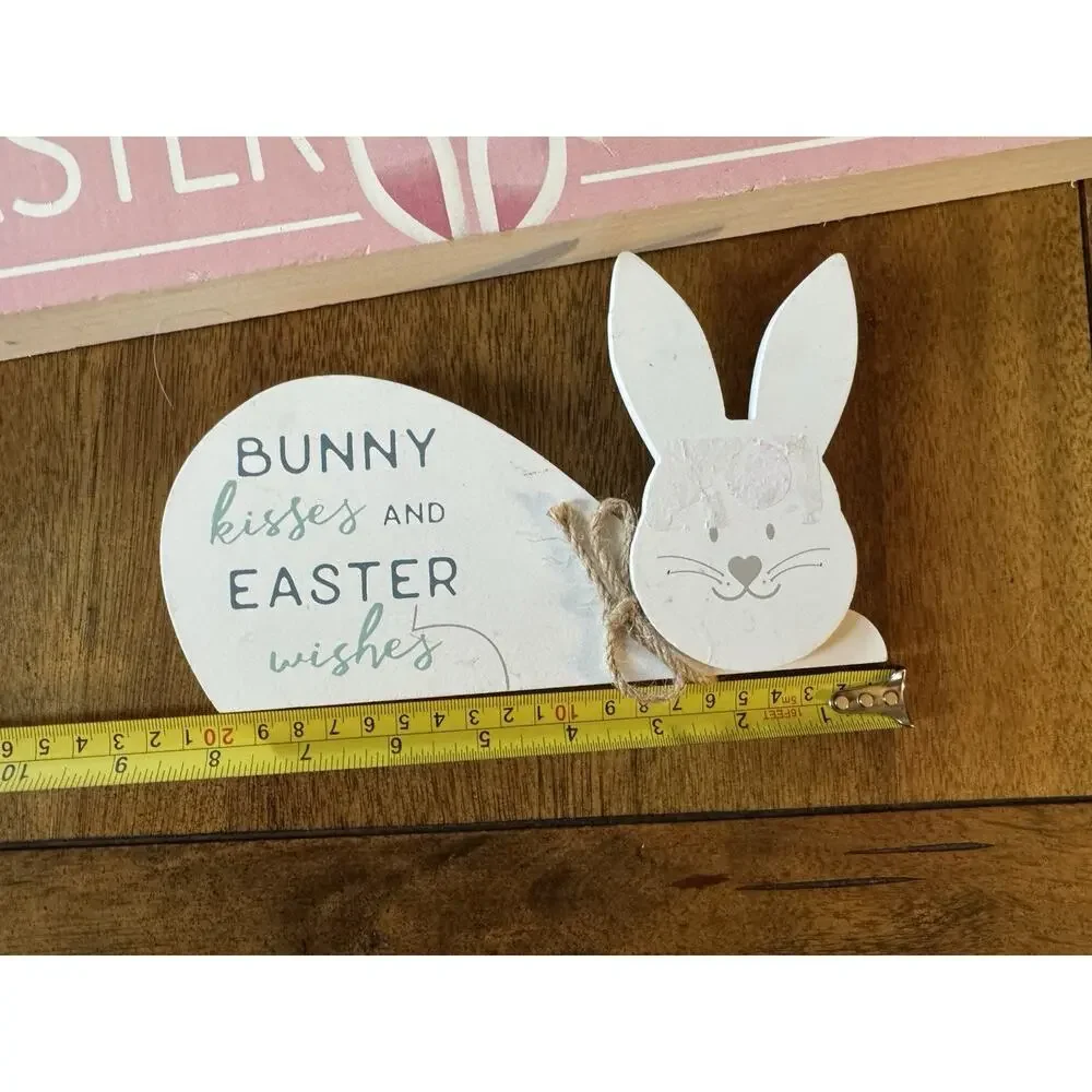 Lot of 3 Easter Wood Signs | Easter Truck Easter Bunny Blvd Bunny Kisses Decor